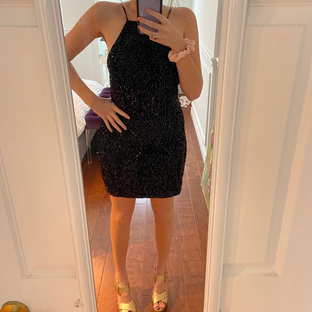 Sequin & Velvet Dress